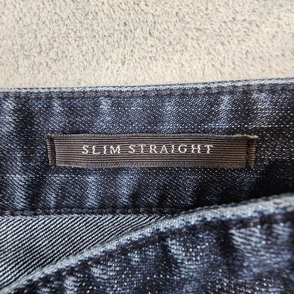 Guess Jeans Men's 28x28.5 Blue Whiskered Slim Straight Denim Casual Tag 28x30 - Picture 12 of 14